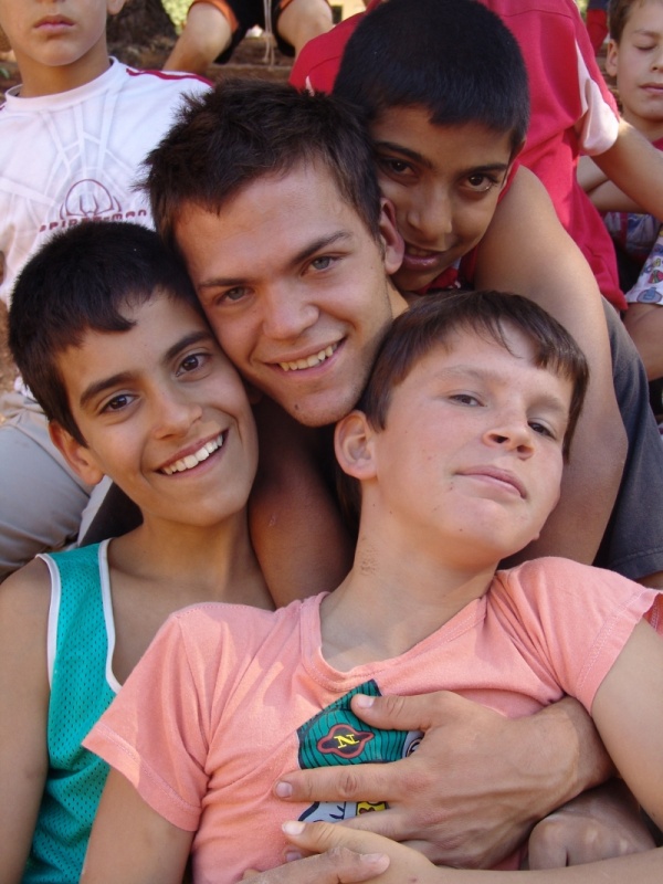 Volunteer with kids